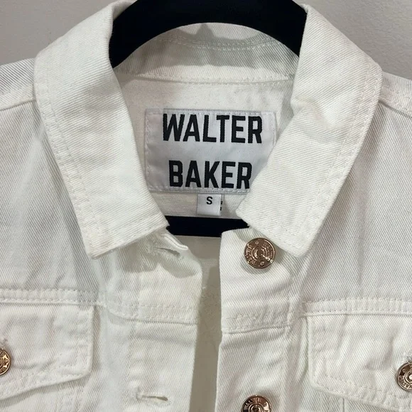 Walter Baker edgy crop jacket in our white denim - Picture 3 of 7